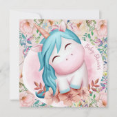 ユニコーンベビーシャワー招待状 招待状 (正面)