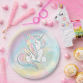 ユニコーンベビーシャワー紙プレート ペーパープレート (パーティー)
