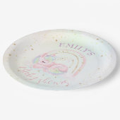 ユニコーンベビーシャワー紙プレート ペーパープレート (アングル)