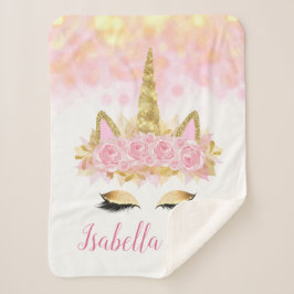 ユニコーンベビー幼児毛布 シェルパブランケット