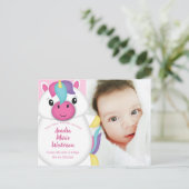 ユニコーンベビー誕生発表写真 ポストカード (スタンド正面)