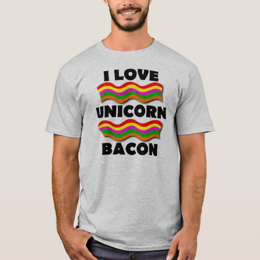 ユニコーンベーコンおもしろTシャツ Tシャツ (正面)