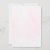 ユニコーンペガサスウォーターカラーピンク誕生日女子 招待状 (裏面)