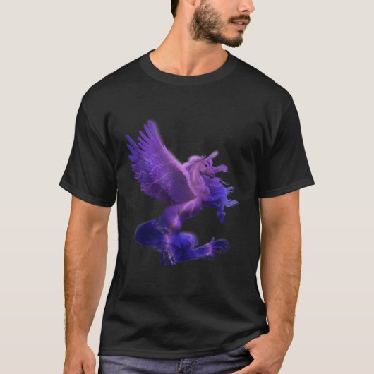 ユニコーンペガサスパープル照明 Tシャツ (正面)