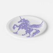 ユニコーンペガサス-背景色の選択 ペーパープレート (アングル)