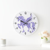 ユニコーンペガサス-背景色の選択 ラージ壁時計 (ホーム)