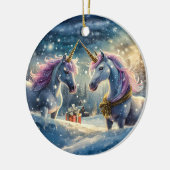 ユニコーンホリデーデザインバイリッチアムエンギル セラミックオーナメント (左)