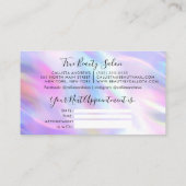 ユニコーンホログラフィックグリッタードリップアポイントメント 名刺 (裏面)