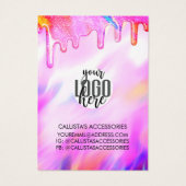 ユニコーンホログラフィックグリッタードリップスロゴイヤリング (裏面)