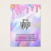 ユニコーンホログラフィックグリッタードリップスロゴネックレス (裏面)