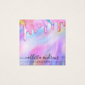 ユニコーンホログラフィックグリッタードリップロゴヘアクリップ (正面)