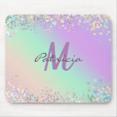 ユニコーンホログラフィックグリッター マウスパッド (正面)