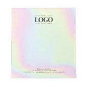 ユニコーンホログラフィックパステルカスタムあなたのロゴはこちら ノートパッド (正面)