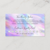 ユニコーンホログラフィック厚いグリッタードリップロイヤリティ ロイヤリティカード (裏面)