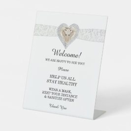 ユニコーンホワイトレース結婚の安全性 台座サイン