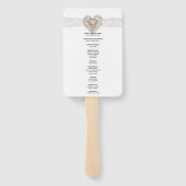 ユニコーンホワイトレース結婚式 プログラムファン ハンドファン (裏面)