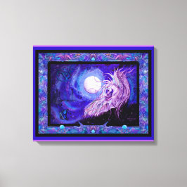 ユニコーンホースポニーエクスウマ科のクエストランパープル キャンバスプリント