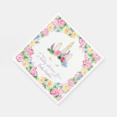 ユニコーンホーンBOHOフローラクラウンベビーガールシャワー スタンダードランチョンナプキン (角)