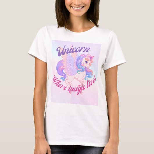 ユニコーンホー魔法 Tシャツ (正面)