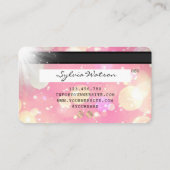 ユニコーンボホアートクレジットカードスタイル金ゴールド 名刺 (裏面)