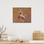 ユニコーンポスターアートプリント24x20 (メタルラベンダー) ポスター (キッチン)