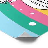 ユニコーンポスターピンク ポスター (角)