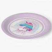 ユニコーンポップ・アートのIt誕生日パーティー ペーパープレート (アングル)