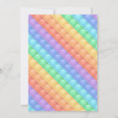 ユニコーンポップ・アートのIt誕生日パーティー 招待状 (裏面)