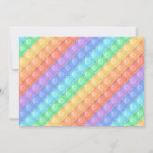 ユニコーンポップ・アートのIt誕生日写真パーティの招待状 招待状 (裏面)