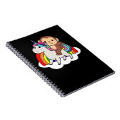 ユニコーンポニーモンキーオンユニコーンレインボーアニマルズシュエ ノートブック (右側)