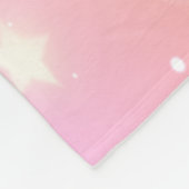 ユニコーンポニーレインボースターズパステルガーリー フリースブランケット (角)