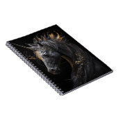 ユニコーンポートレート動物ファンタジー自然野生動物 ノートブック (右側)