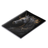 ユニコーンポートレート動物ファンタジー自然野生動物 ノートブック (左側)