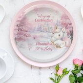 ユニコーンマジカルお祝い1st誕生日パーティー ペーパープレート