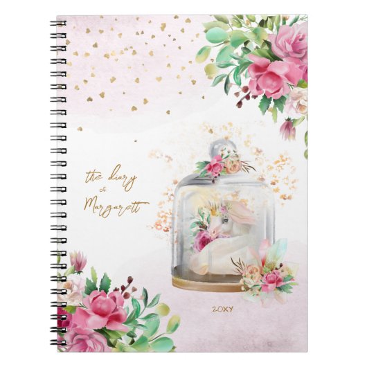 ユニコーンマジカルイラストレーションガールデイリー日記 ノートブック (正面)