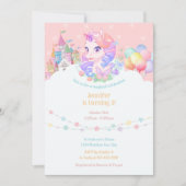 ユニコーンマジカルガールバースデーパーティー 招待状 (正面)
