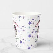 ユニコーンマジカルグリッター誕生日チャイルドパーソナライズ 紙コップ (右)