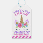 ユニコーンマジカルバレンタインメッセージカード ギフトタグ (裏面)