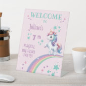 ユニコーンマジカルバースデーパーティーウェルカムサイン 台座サイン (インサイチュ)