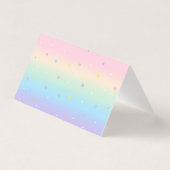 ユニコーンマジカルバースデーパーティーバッグラベル 名刺 (裏面)