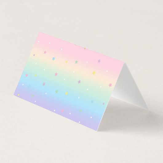 ユニコーンマジカルバースデーパーティーバッグラベル 名刺 (裏面)