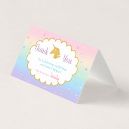 ユニコーンマジカルバースデーパーティーバッグラベル 名刺