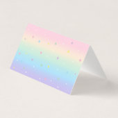 ユニコーンマジカルバースデーパーティーバッグラベル 名刺 (裏面)