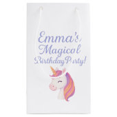 ユニコーンマジカルパーティーの好意バッグ スモールペーパーバッグ (裏面)