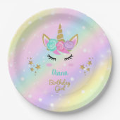 ユニコーンマジカルパーティーガール ペーパープレート (正面)