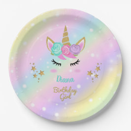 ユニコーンマジカルパーティーガール ペーパープレート
