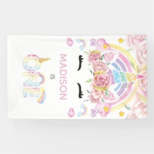 ユニコーンマジカルファースト誕生日 横断幕 (横)