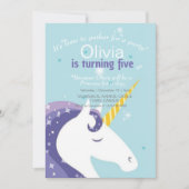 ユニコーンマジカルフェアリー誕生日パーティー5th 招待状 (正面)