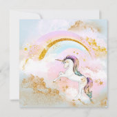 ユニコーンマジカルユニコーンバースデーパーティ招待状 招待状 (裏面)