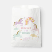 ユニコーンマジカルレインボーお祝いガール誕生日 フェイバーバッグ (正面)